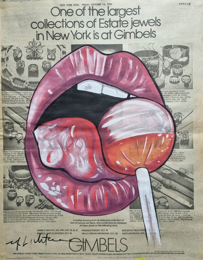 Roy Lichtenstein New York Newspaper painting 1982 Style of: This lot consists of a hand painted on Newspaper rendered in the style of the Roy Fox Lichtenstein. Roy Fox Lichtenstein was an estadounidense painter of pop art, graphic artist and sculptor, recogniz