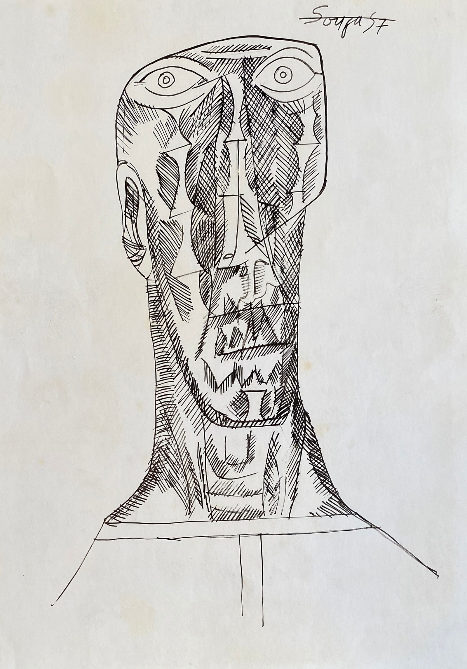 FRANCIS NEWTON SOUZA (1924-2002) PEN & INK (Style Of) (1 of 2)