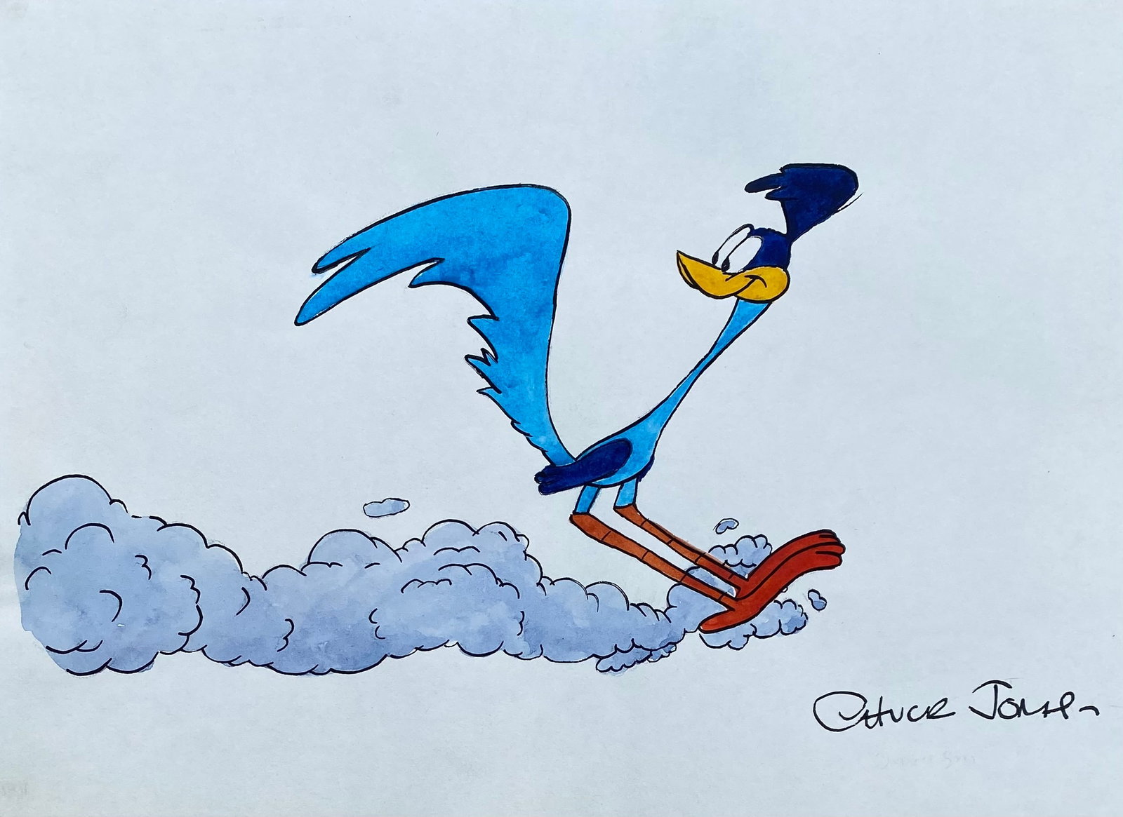 Chuck Jones Ink Watercolor On Paper (Style Of) (1 of 2)