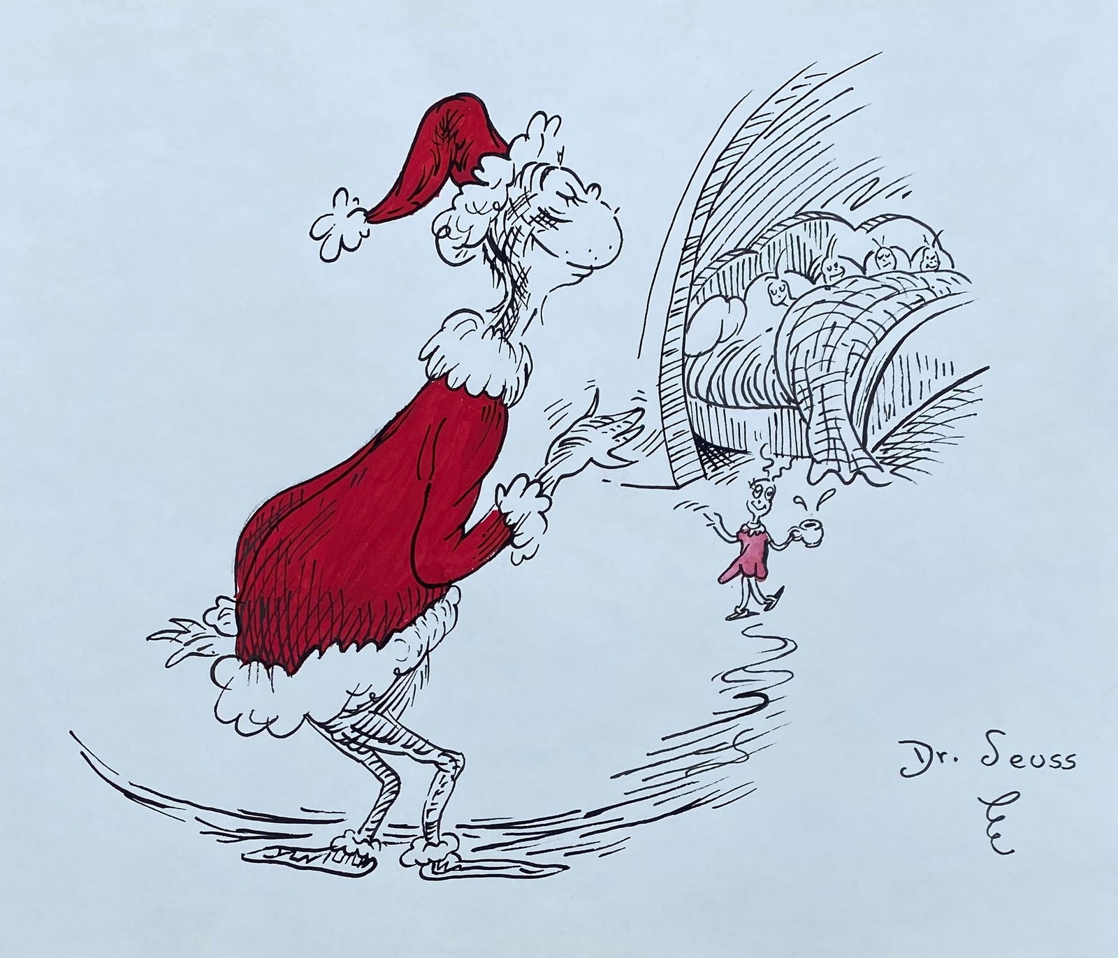 DR. SEUSS American 1921-1990 Sketch/Paper (Style Of) (1 of 2)