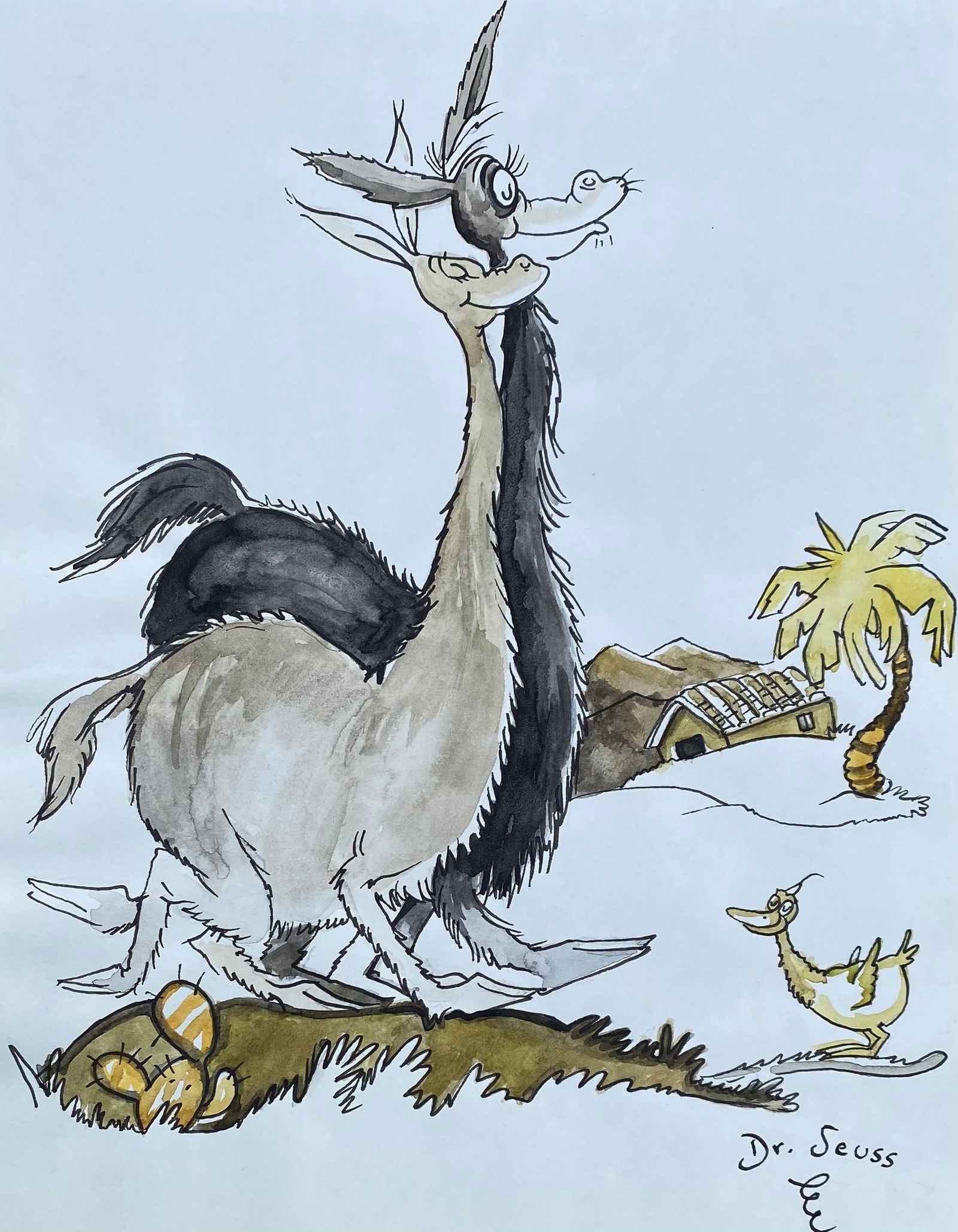 DR. SEUSS American 1921-1990 Sketch/Paper (Style Of) (1 of 2)