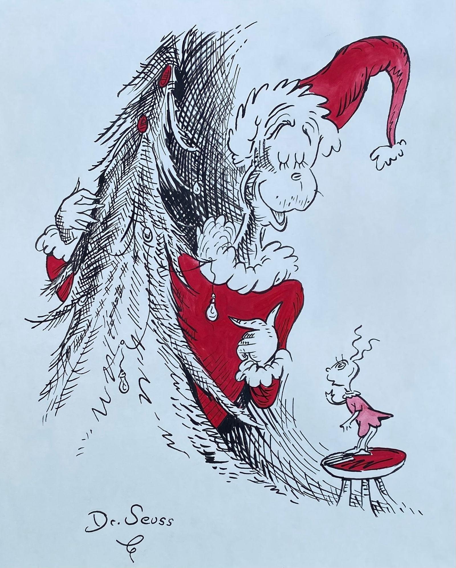 DR. SEUSS American 1921-1990 Sketch/Paper (Style Of) (1 of 2)