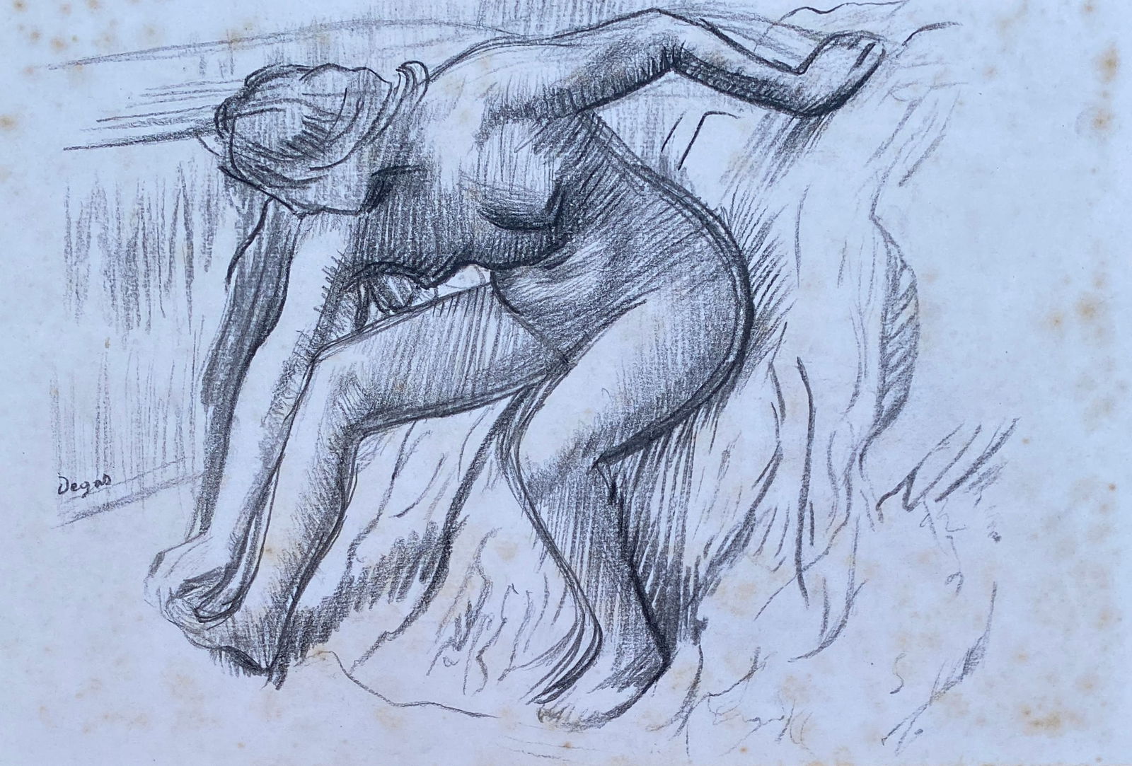 Edgar Degas, Charcoal on paper (Style Of): This lot consists of a hand painted Charcoal on paper in the style of the painter Edgar Degas.Hilaire-Germain-Edgar de Gas, better known as Edgar Degas, was a French painter, sculptor and printmaker.