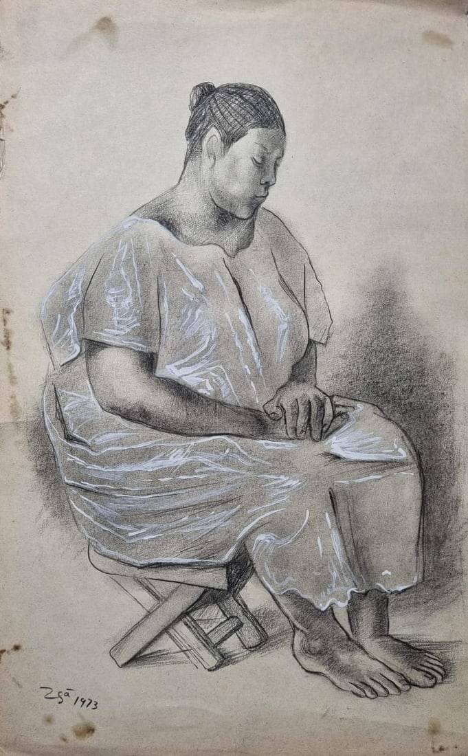 Francisco ZUNIGA 1912-1998 PAINTING (Style Of) (1 of 2)