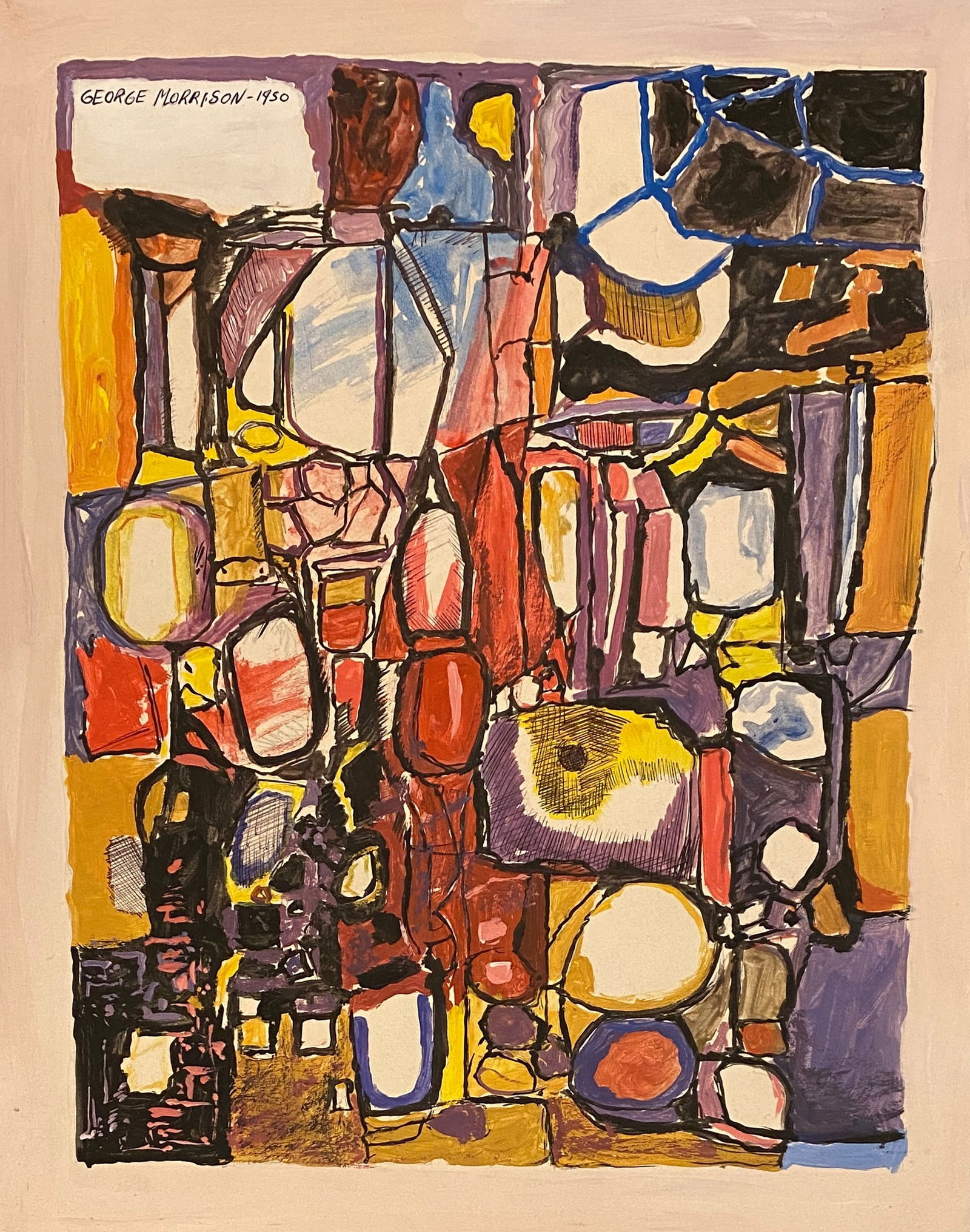 George Morrison Mixed Media On Paper Style Of (1 of 2)