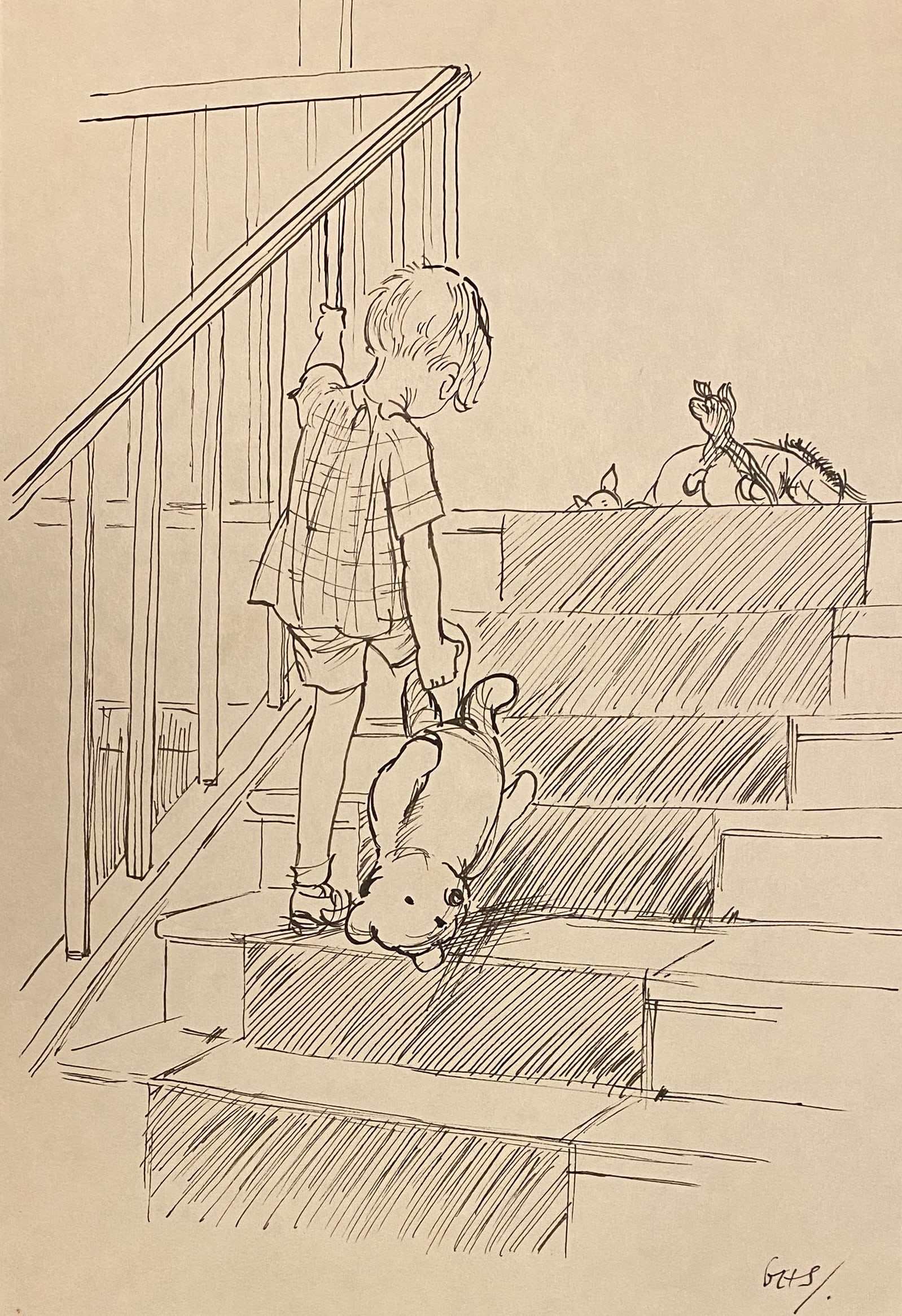 E. H. Shepard English (1879- 1976) Ink (Style of) (1 of 2)