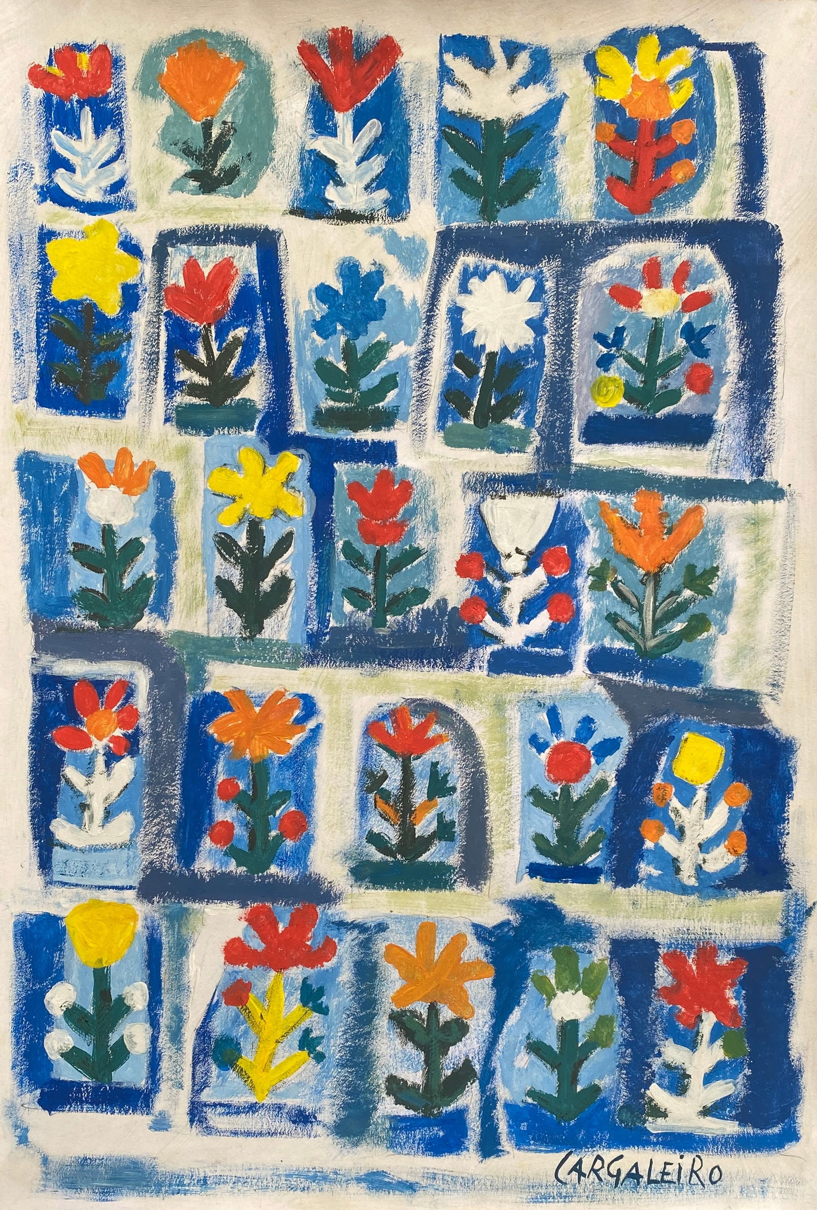 MANUEL CARGALEIRO (b.1927) - 'Untitled' Style Of (1 of 2)