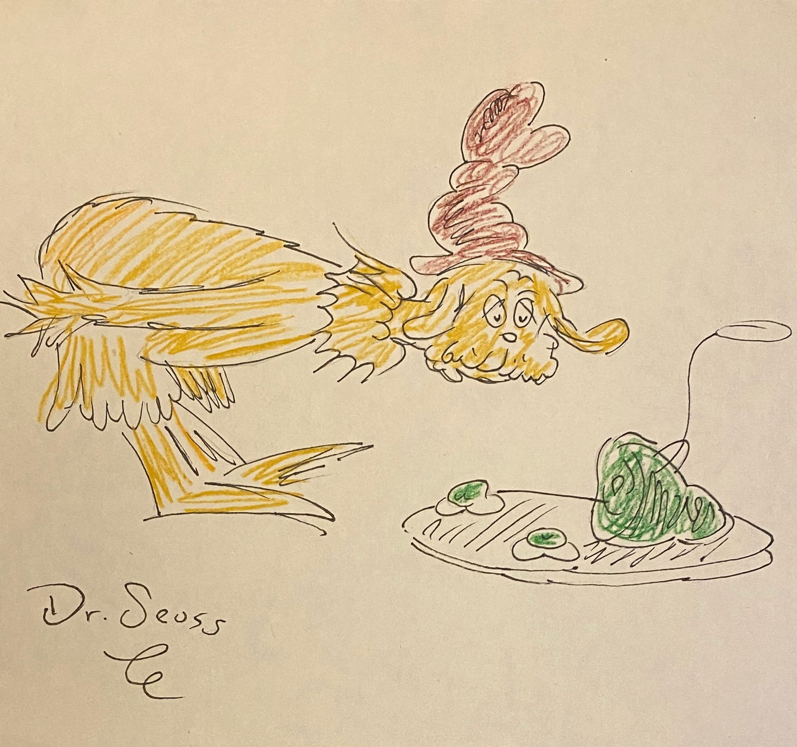 DR. SEUSS American 1921-1990 Sketch/Paper (Style Of) (1 of 2)