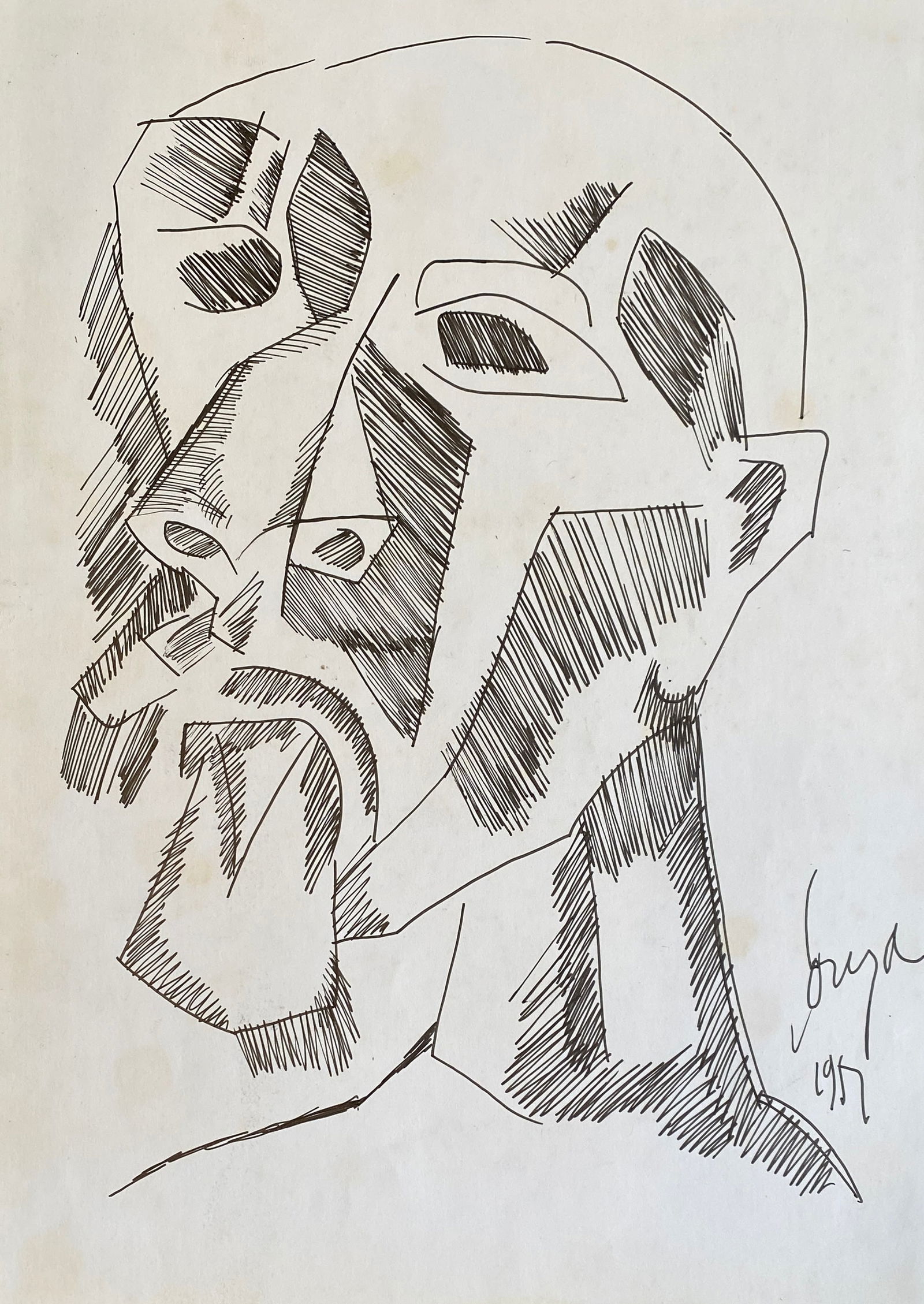 FRANCIS NEWTON SOUZA (1924-2002) PEN & INK (Style Of) (1 of 2)