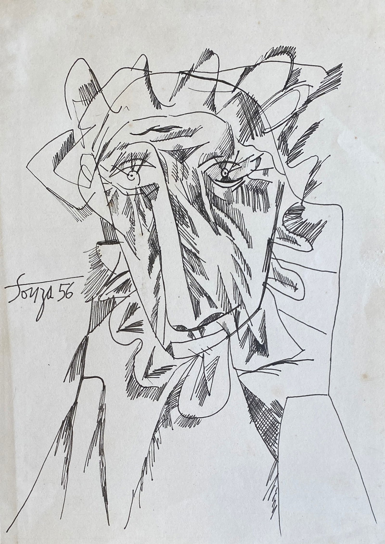 FRANCIS NEWTON SOUZA (1924-2002) PEN & INK (Style Of) (1 of 2)