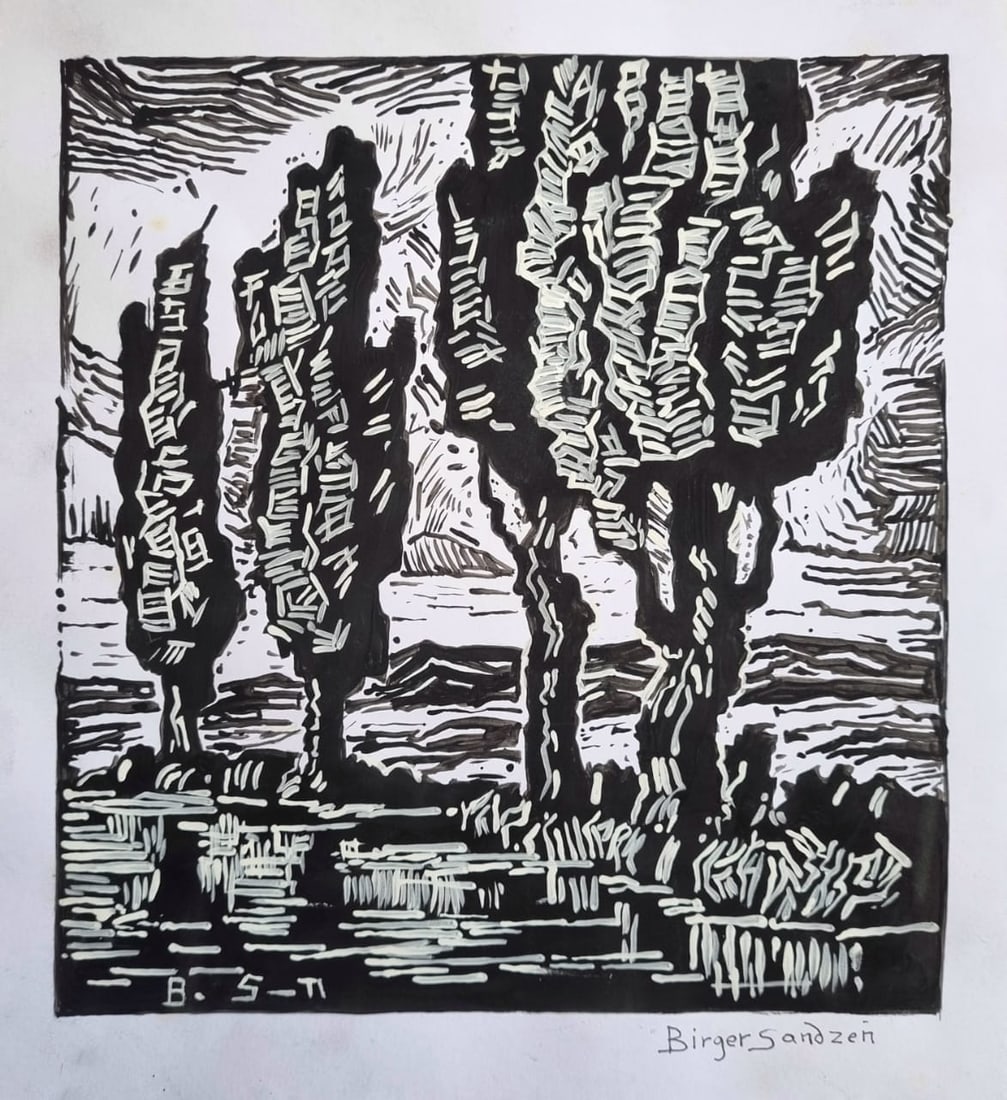 Birger Sandzen - Ink (Style Of) (1 of 1)