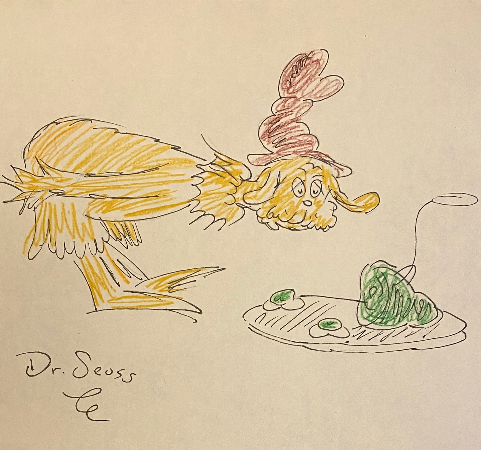 DR. SEUSS American 1921-1990 Sketch/Paper (Style Of) (1 of 2)