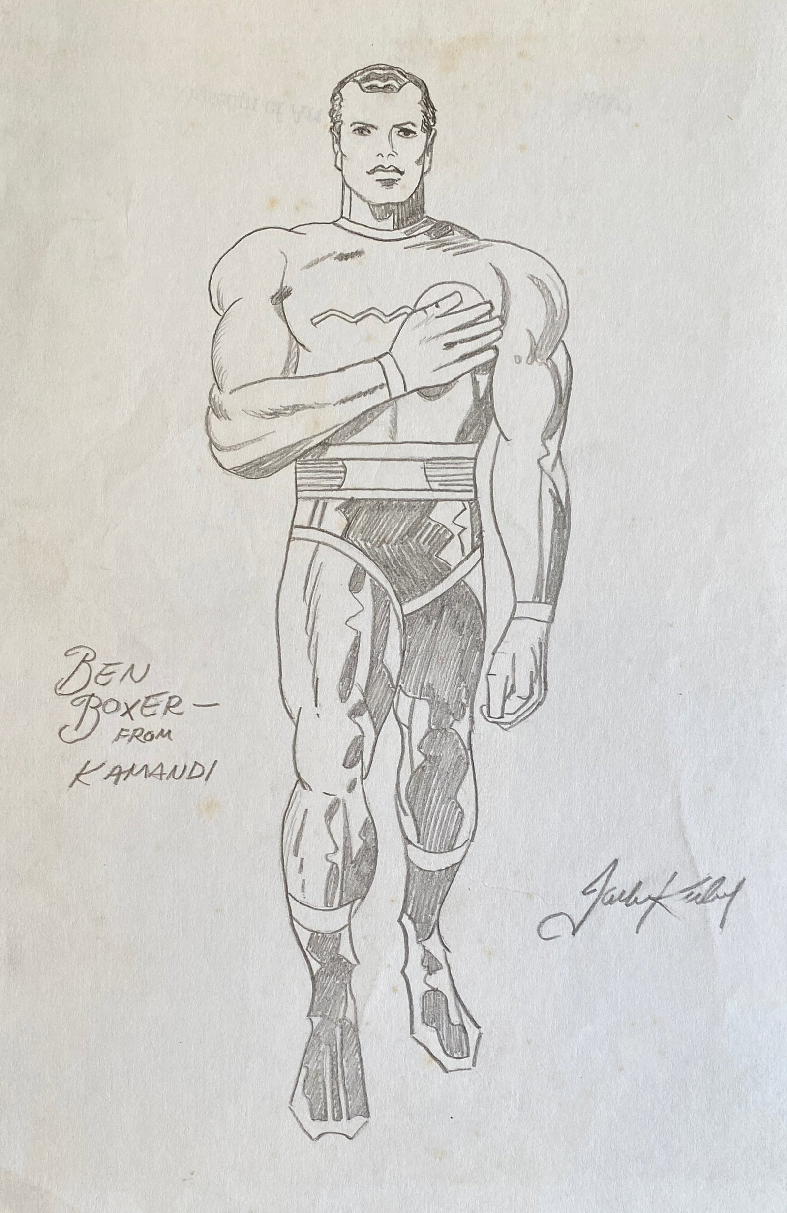 Jack Kirby, Drawing (Study) Style Of: This lot consists of a hand painted Pencil on paper in the style of the painter Jack Kirby. Jacob Kurtzberg, better known as Jack Kirby, was an American comics artist, writer, and editor, widely consi