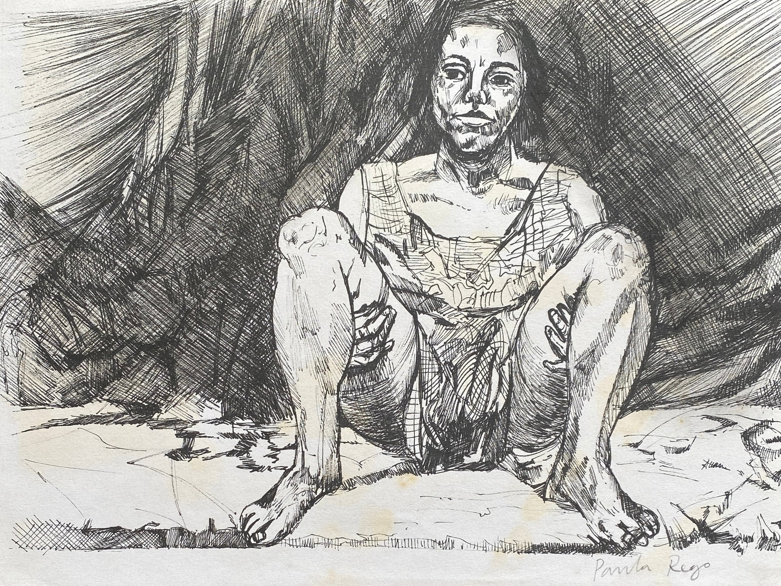 Paula Rego Portuguese/British b.1935 (Style Of): This lot consists of a Mixed Media on paper in the style of the painter Paula Figueiroa Rego. Paula Figueiroa Rego, known as Paula Rego? was a Portuguese painter and illustrator living in Great Britai