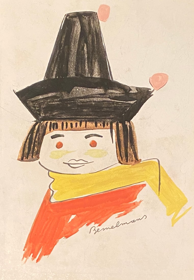 LUDWIG BEMELMANS Mixed Media (Style Of): This lot consists of a hand painted Mixed Media on paper in the style of the painter Ludwig Bemelmans. Ludwig Bemelmans was an American writer and illustrator of Austro-Hungarian origin. Regular contr
