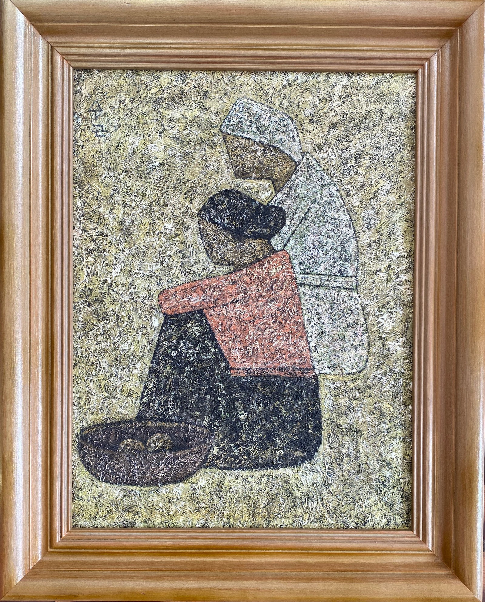 Park Su-geun (Park Soo-keun) Framed Oil on Canvas Artwork (In Style of): This lot consists of a hand painted Oil painting on Canvas rendered in style of the South Korean painter Park Su-geun(1914-1965).Park Su-geun was a South Korean painter known for his depictions of dai