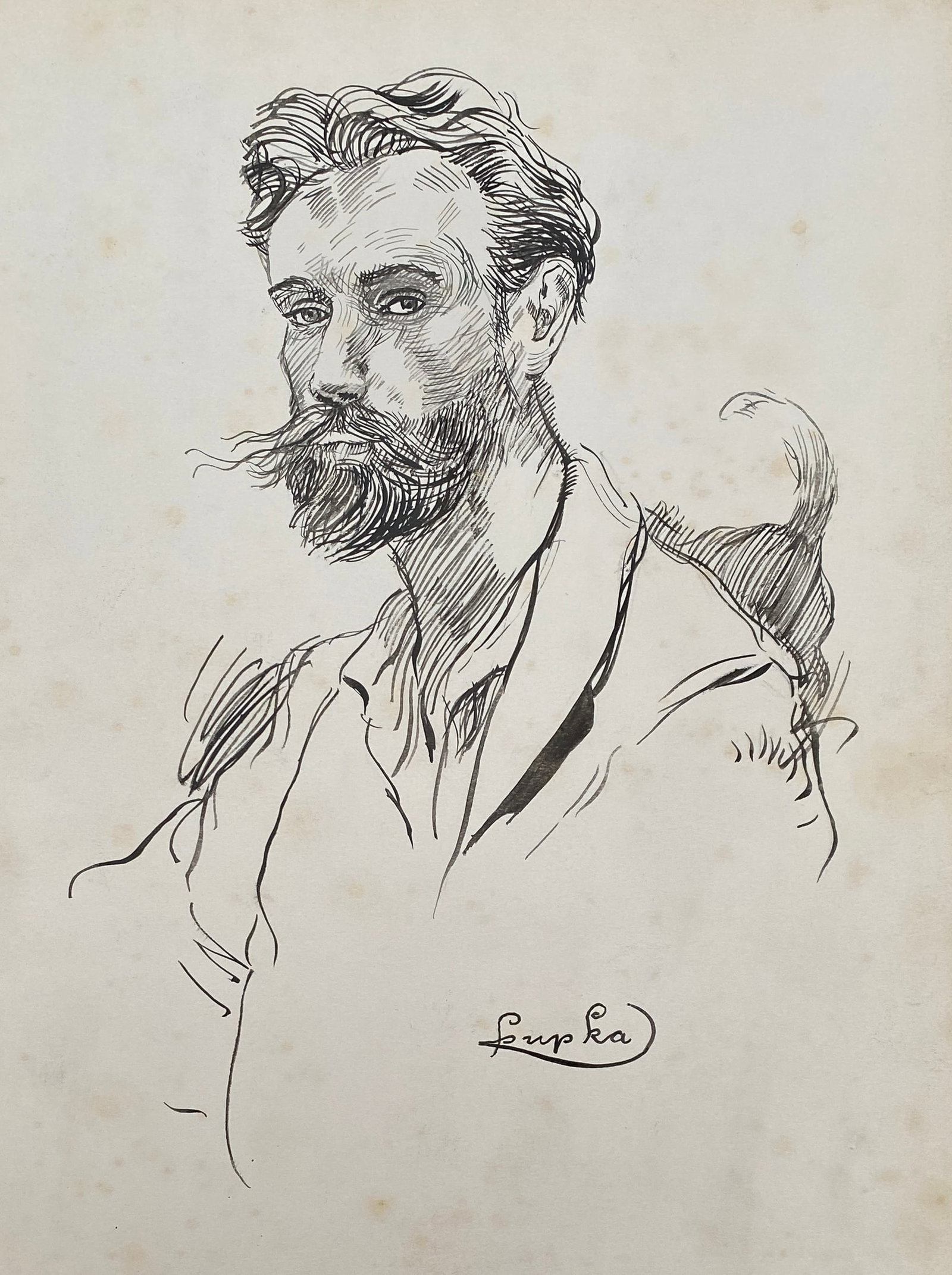 Frantisek KUPKA (CZE/1871-1957) Style Of: This lot consists of a hand painted ink on paper in the style of the painter František Kupka.František Kupka was a Czech painter and graphic artist considered one of the pioneers and co-founder of t