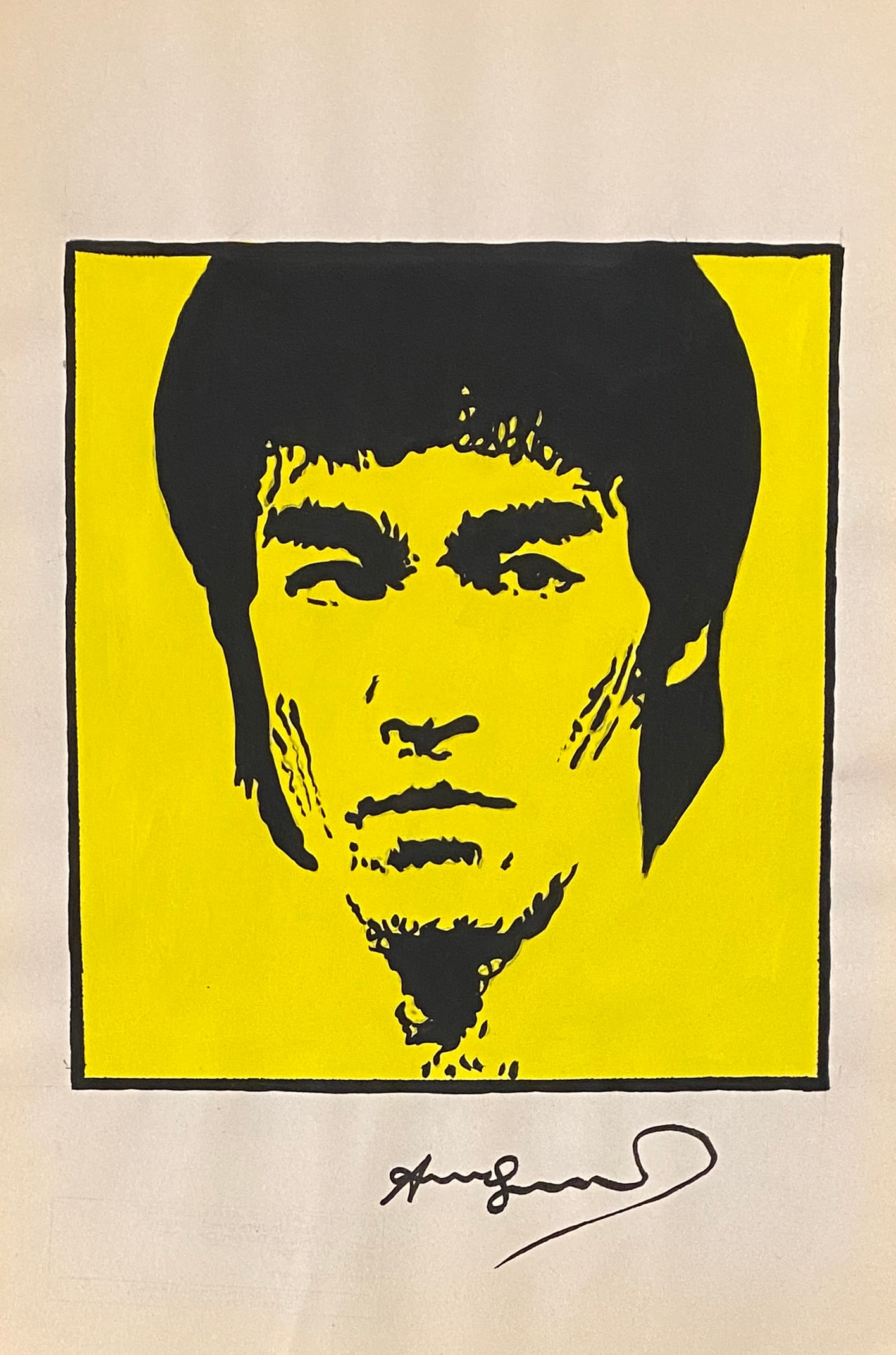 Andy Warhol American, 1928-1987 (Style Of): This lot consists of a hand painted Gouache on paper in the style of the painter Andy Warhol. Andy Warhol was an American artist and actor who played a crucial role in the birth and development of pop