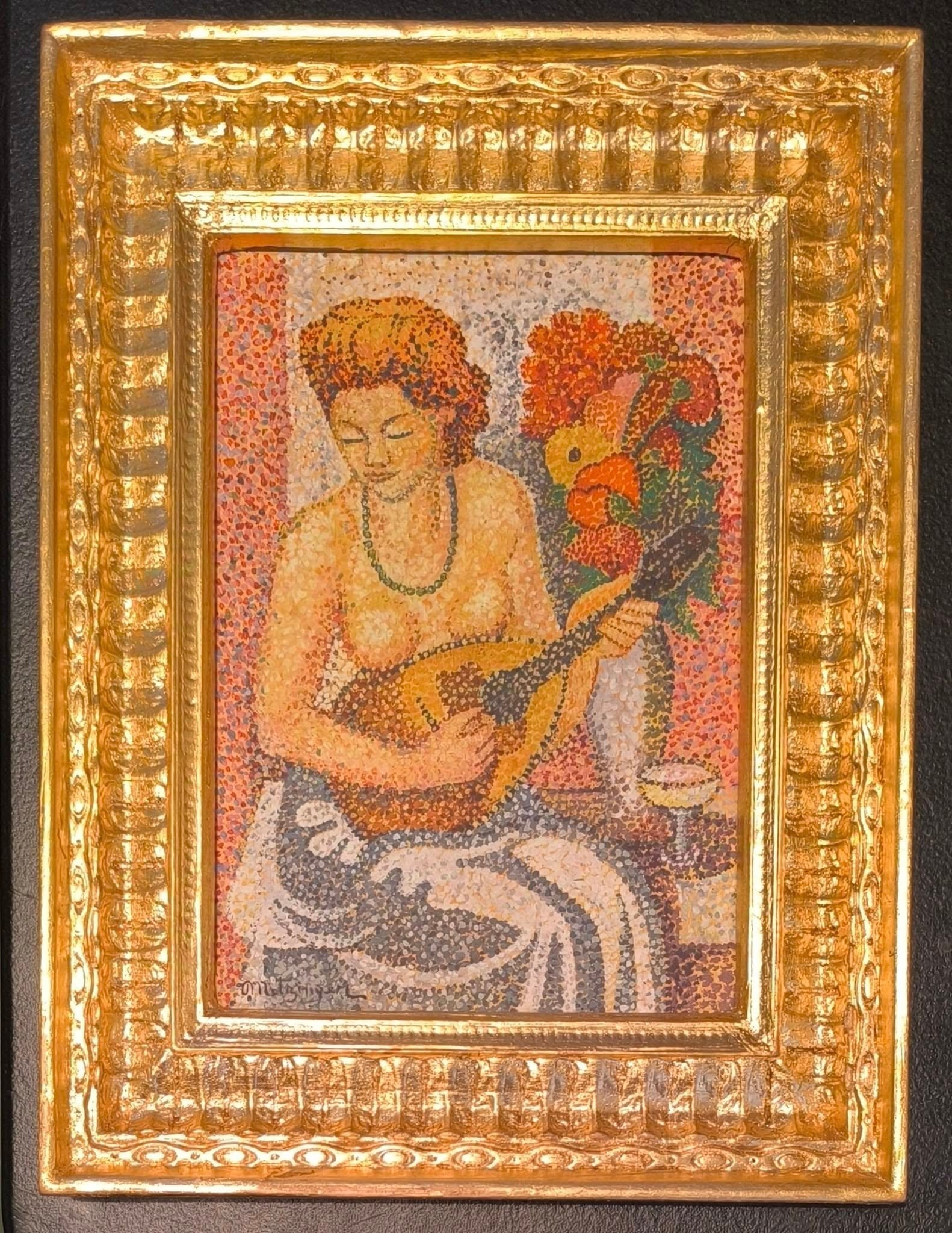 Jean Metzinger 1883- 1956 Oil Painting Style Of: This lot consists of a hand painted oil Painting on Board in the style of the painter Jean Metzinger. Jean Metzinger was a painter, poet, teórico and critic of French art. His painting, initially ins