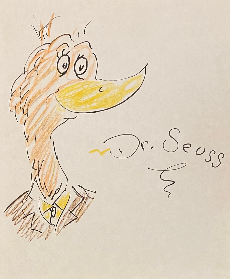 DR. SEUSS American 1921-1990 Sketch/Paper (Style Of) (1 of 2)