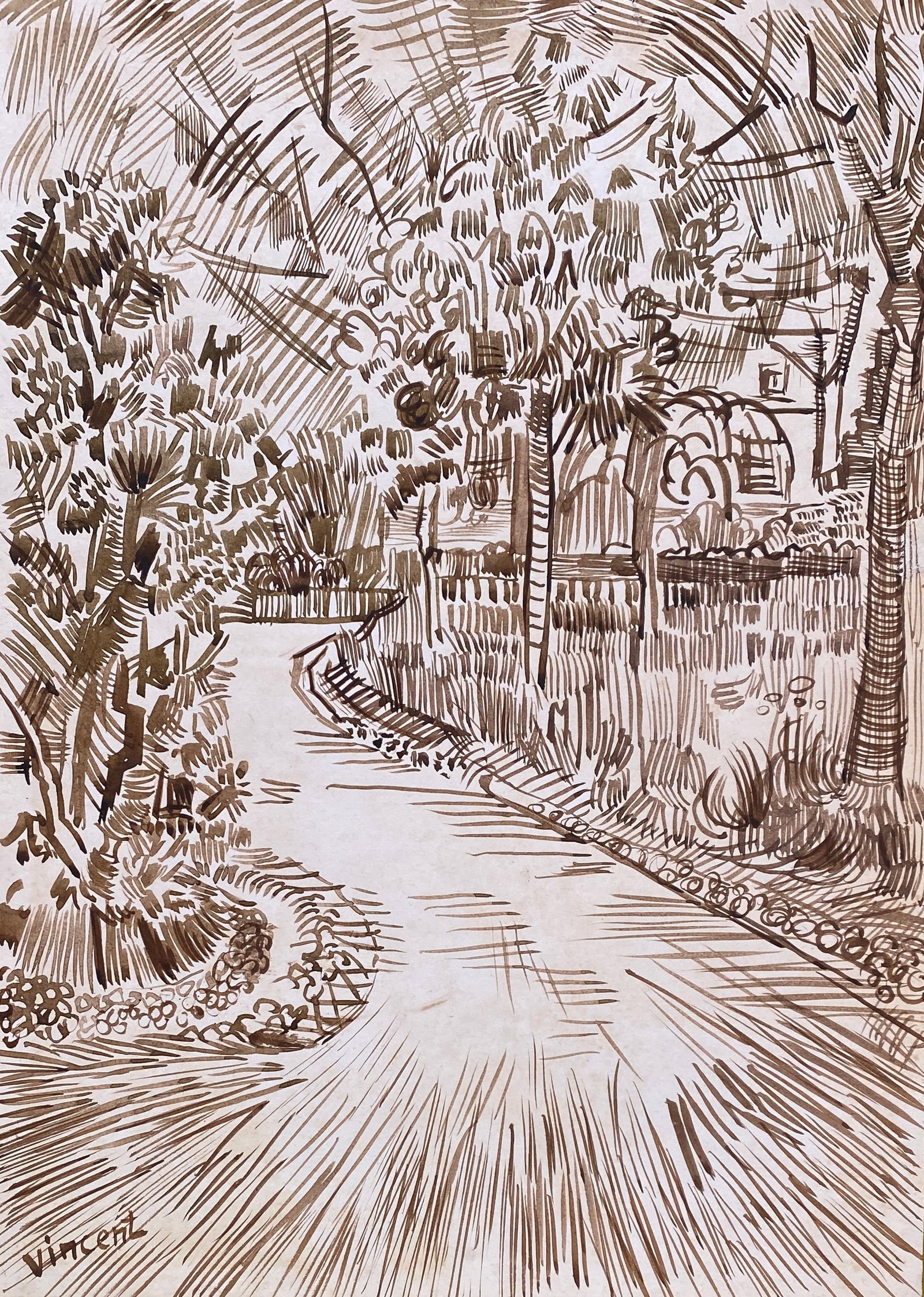 Vincent Van Gogh (1853-1890) Ink Drawing (1 of 1)