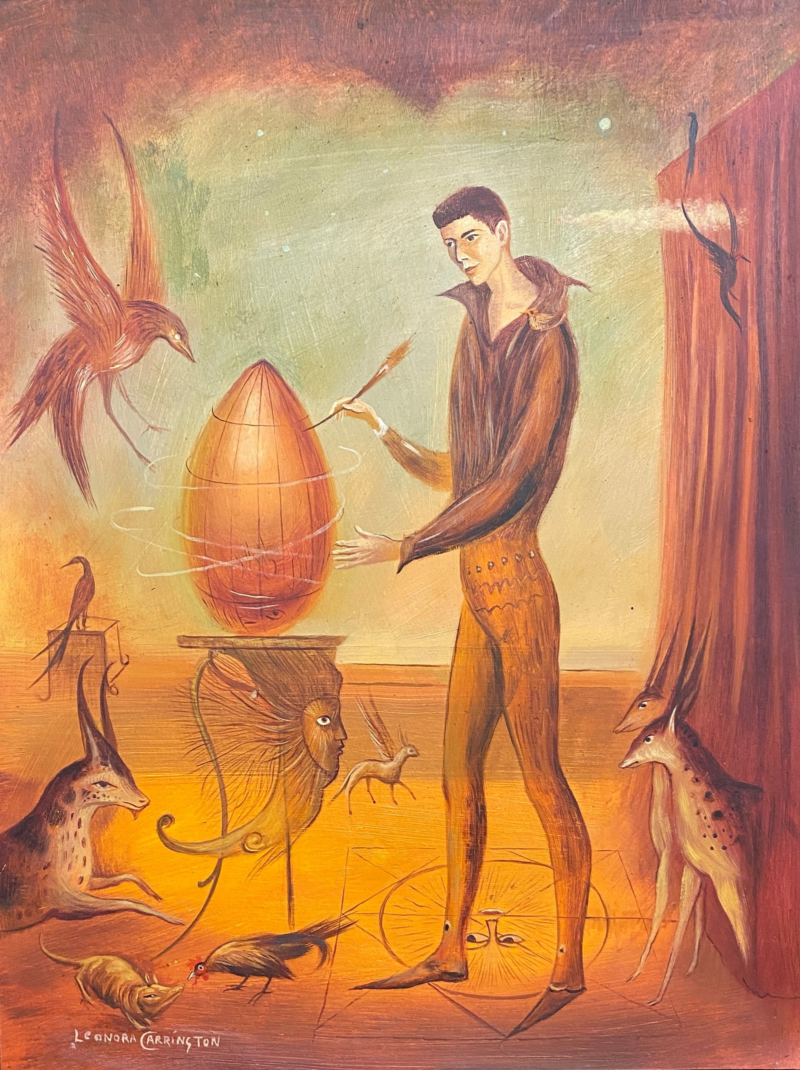leonora Carrington, Mixed Media on paper (Style Of) (1 of 1)