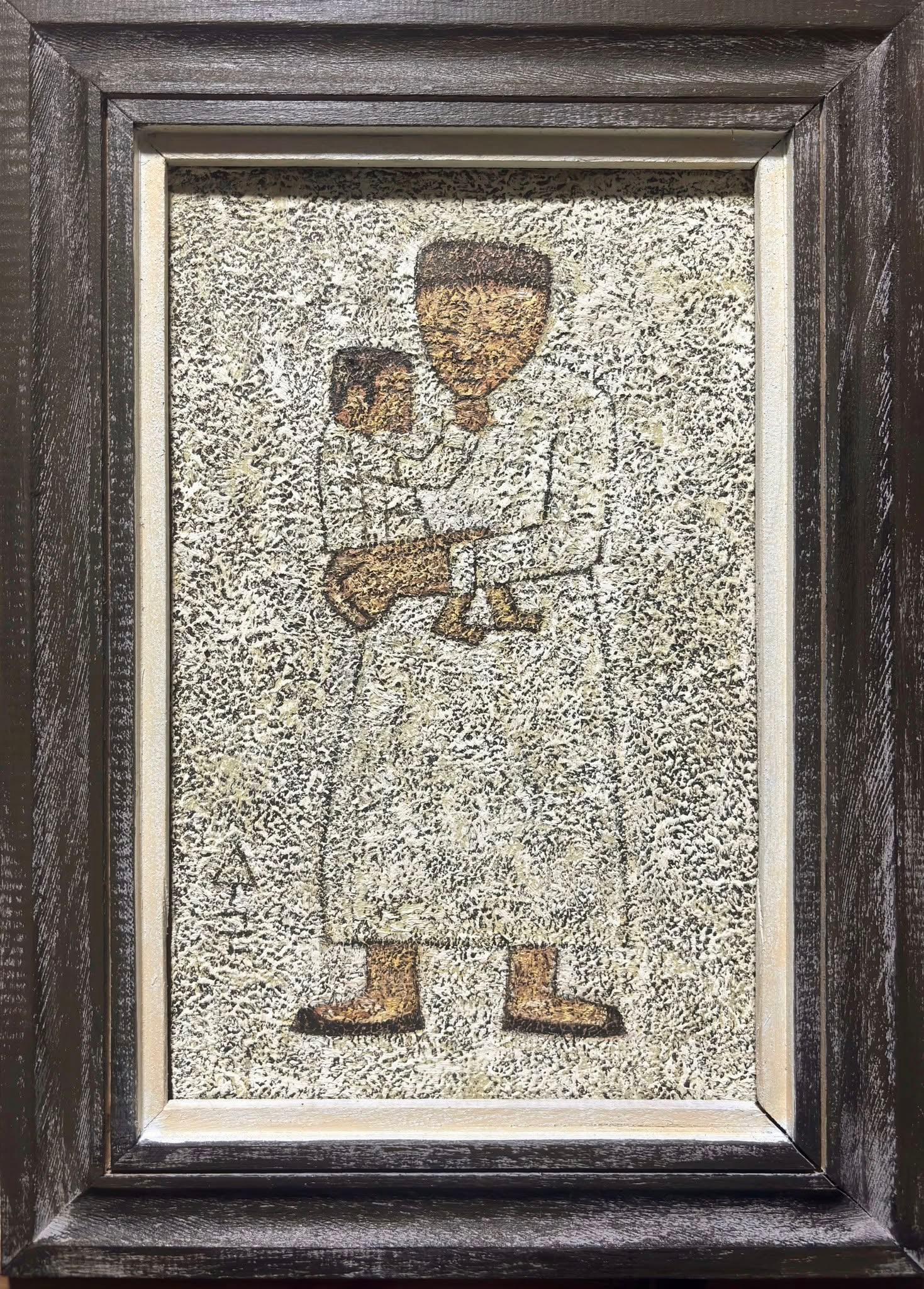 Park Su-geun (Park Soo-keun) Framed Oil on board Artwork (In Style of): This lot consists of a hand painted Oil on board rendered in style of the South Korean painter Park Su-geun(1914-1965).Park Su-geun was a South Korean painter known for his depictions of daily life in