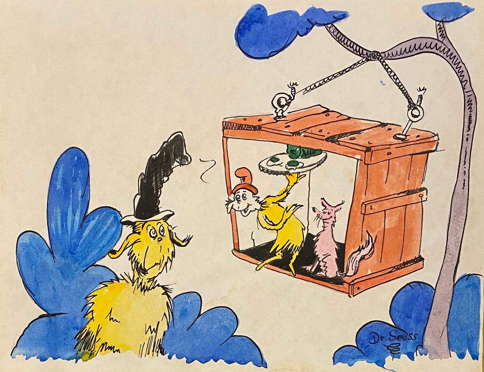 DR. SEUSS American 1921-1990 Sketch/Paper (Style Of) (1 of 2)