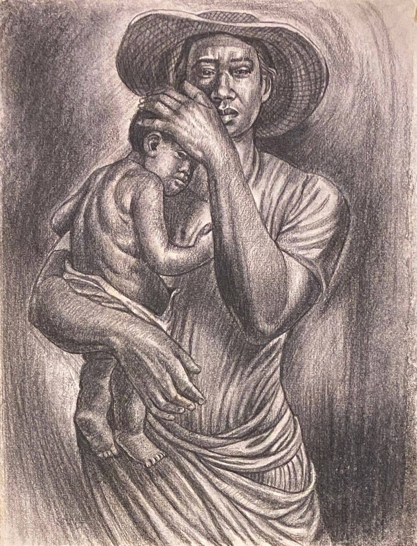 CHARLES WHITE, DRAWING (Style Of) (1 of 2)