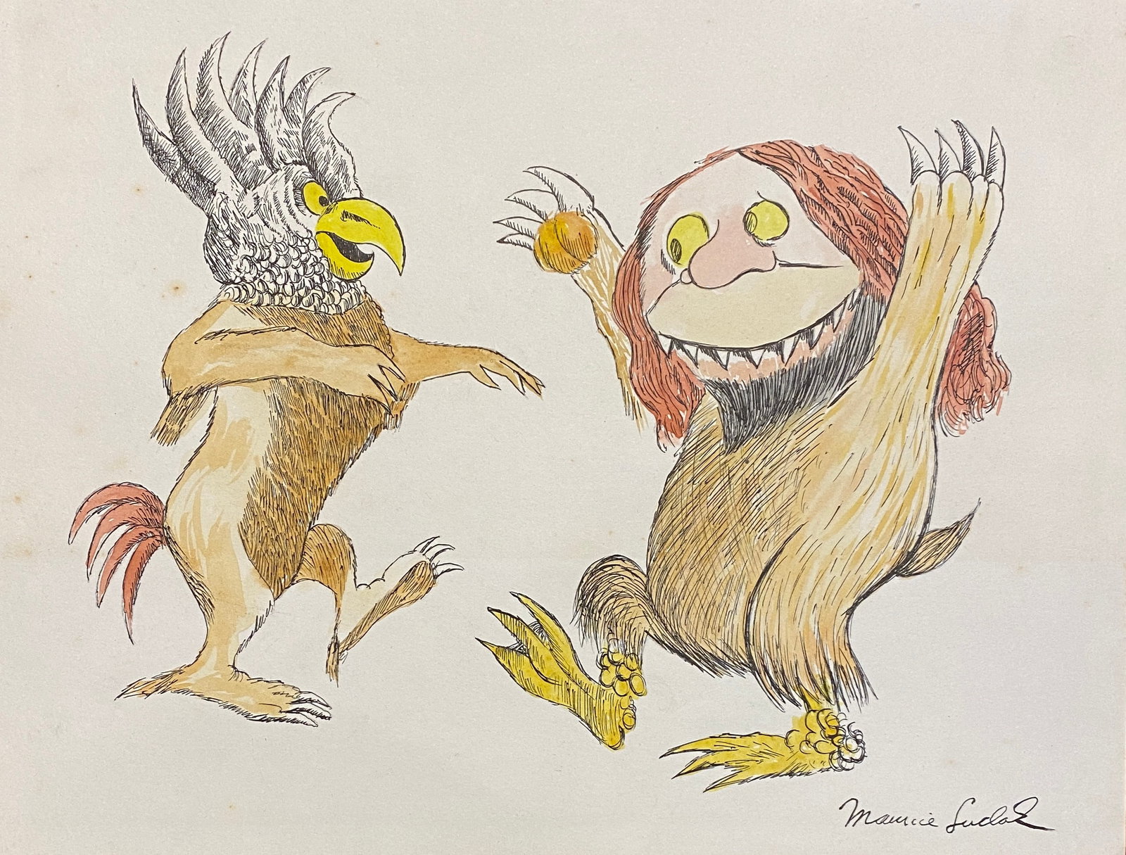 Maurice Bernard Sendak INK ON PAPER - STYLE OF (1 of 2)