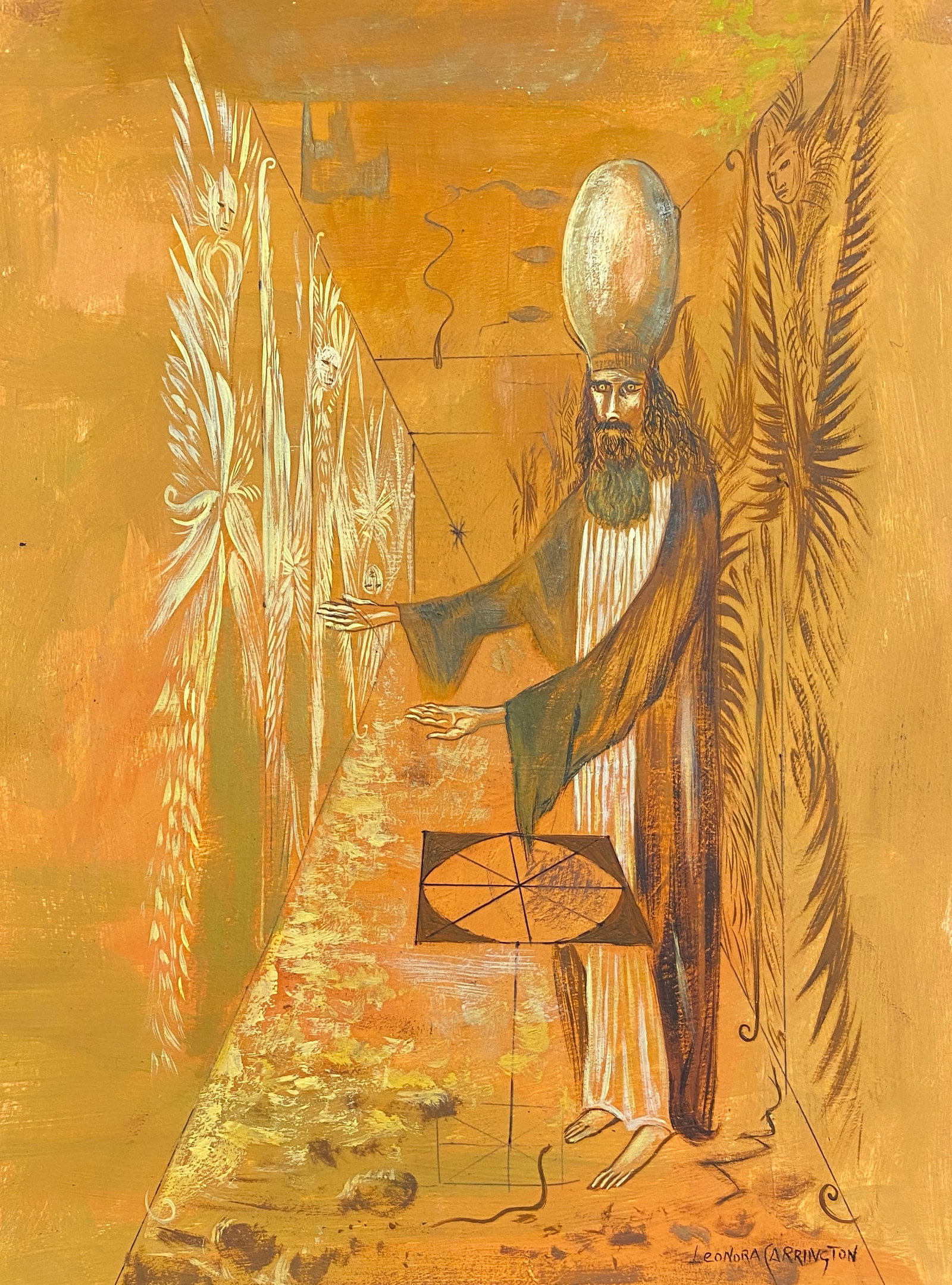 Leonora Carrington, Mixed Media on paper (Style Of) (1 of 1)
