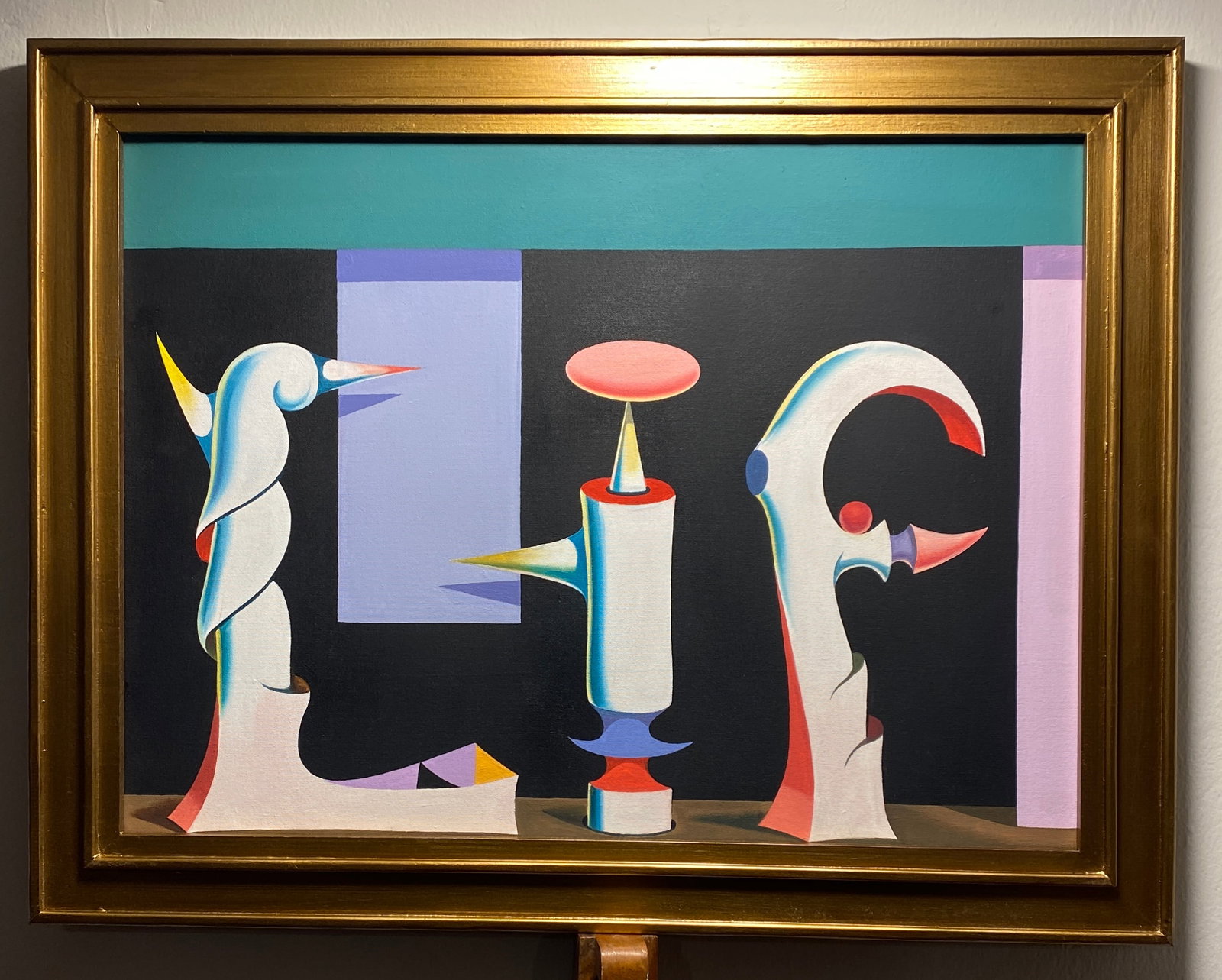 Iván Tovar (1942-2020) Untitled, 1989 Oil on canvas Style Of: This lot consists of a hand-painted oil painting on canvas in the style of the painter Iván Tovar. Iván Tovar was a Dominican painter considered the greatest exponent of surrealism in the Dominican 