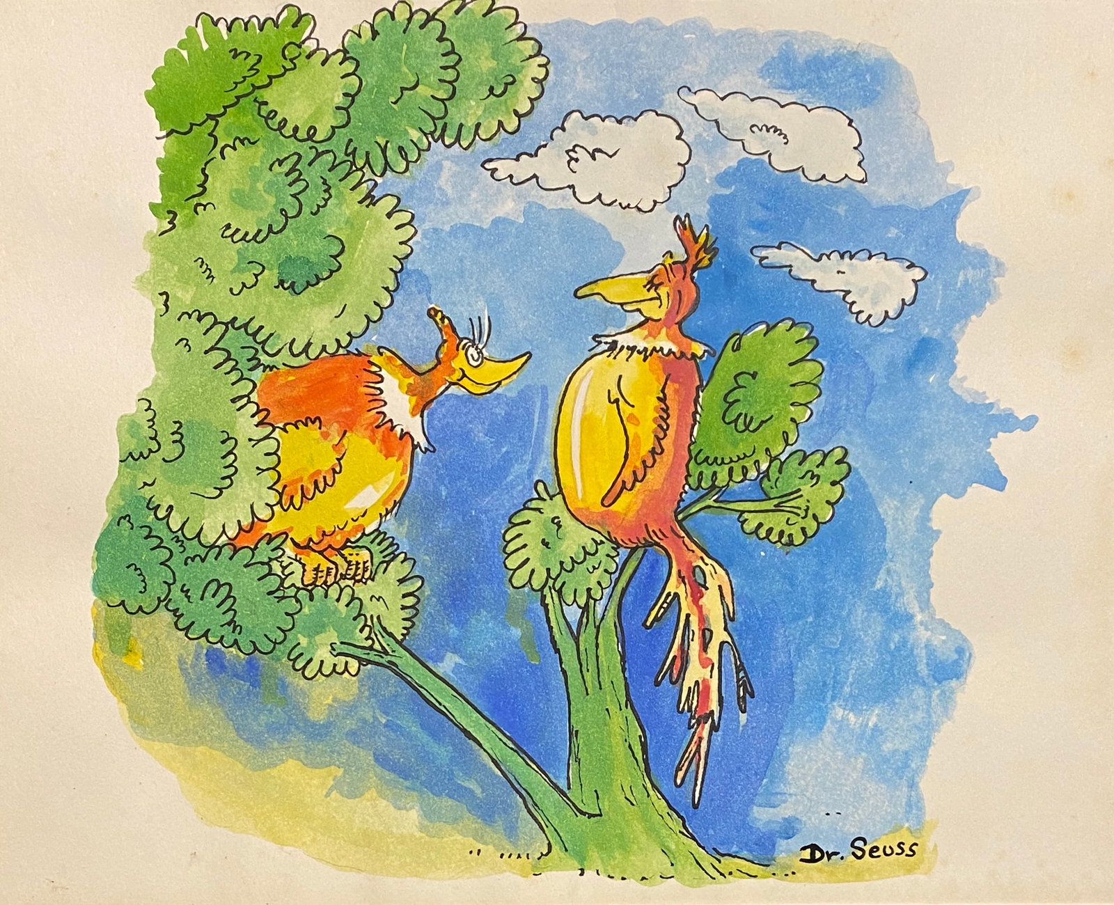 DR. SEUSS American 1921-1990 Sketch/Paper (Style Of) (1 of 2)