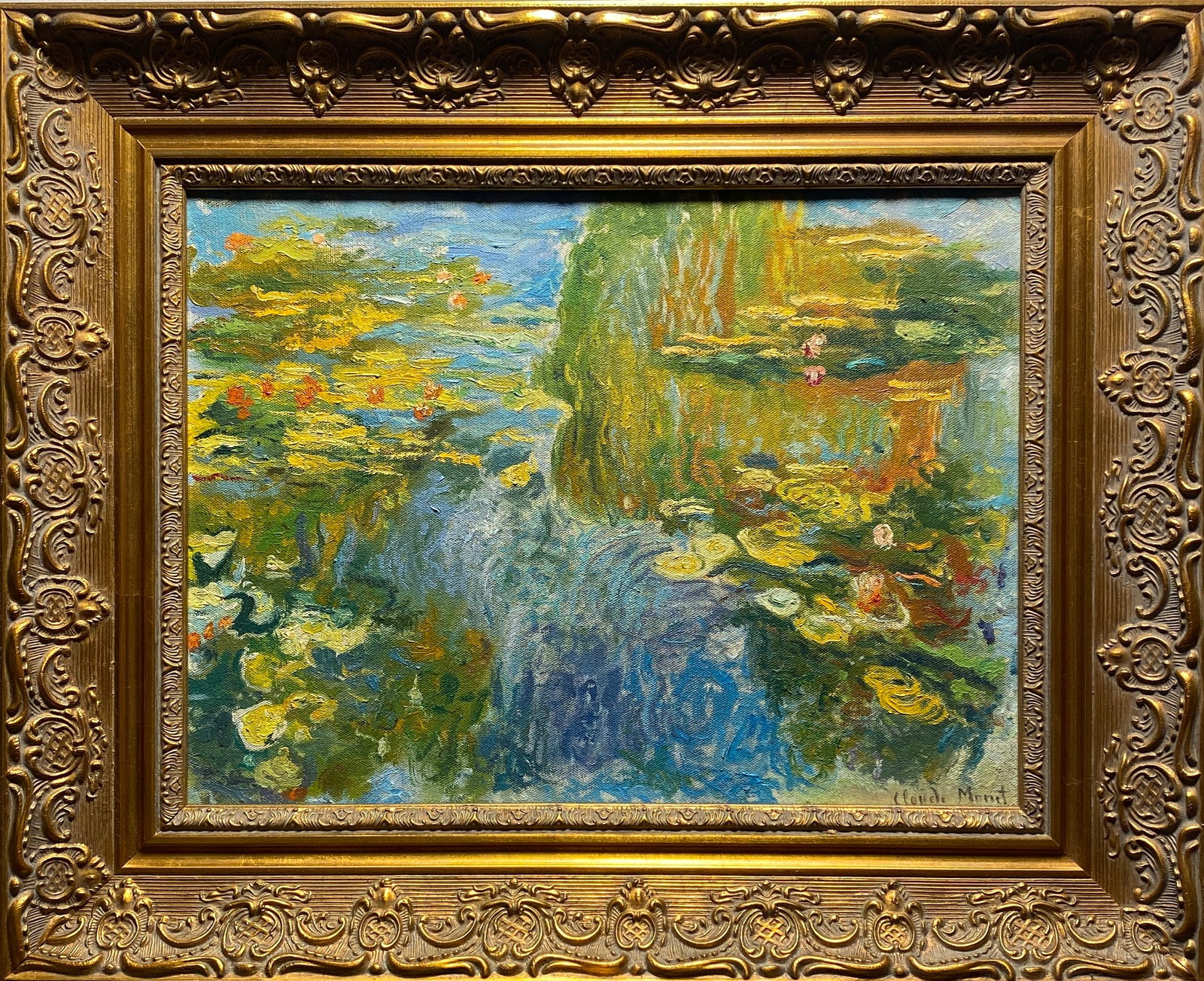 Claude Monet French (Oil on Canvas Painting) In style of: This lot consists of a hand painted Oil on Canvas rendered in style of the French painter Claude Monet (1840-1926). Oscar-Claude Monet was a French painter, a founder of French Impressionist painting 