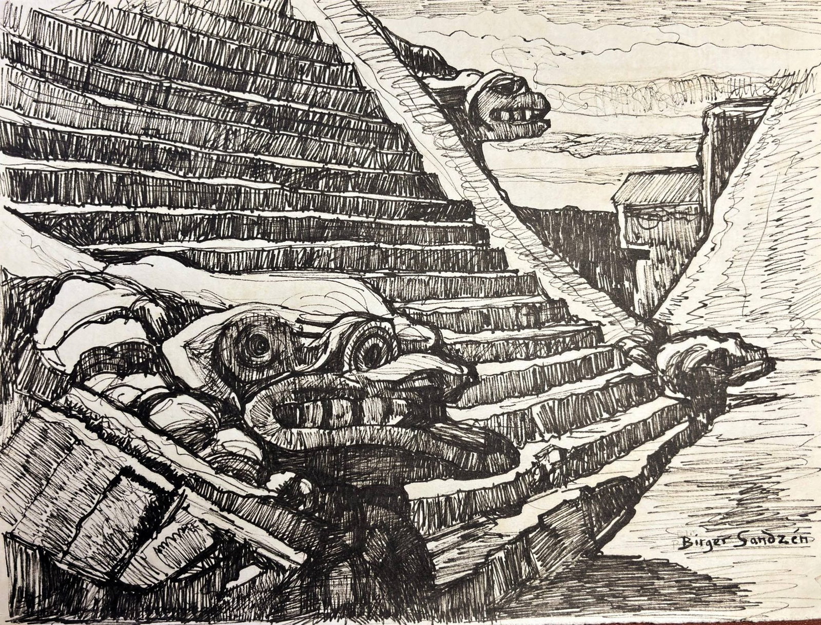 Birger Sandzen - Ink (Style Of) (1 of 2)