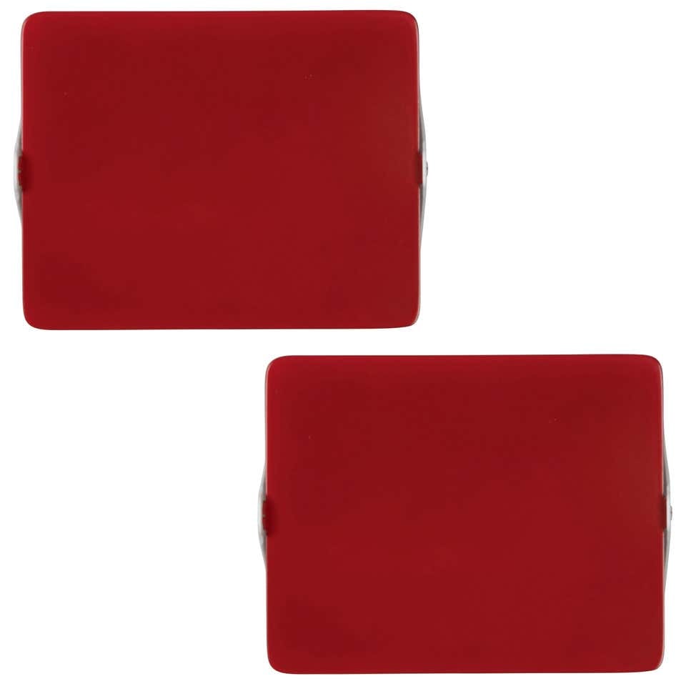 Pair of Charlotte Perriand 'Applique A Volet Pivotant' Wall Lights in Red: Quantity: 2 Pair of Charlotte Perriand 'Applique à Volet Pivotant' wall lights in red for Nemo. A clean and iconic design executed in red and white painted metal.