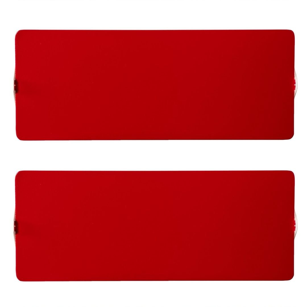 Pair of Large Charlotte Perriand 'Applique A Volet Pivotant Double' Wall Lights in Red (1 of 6)
