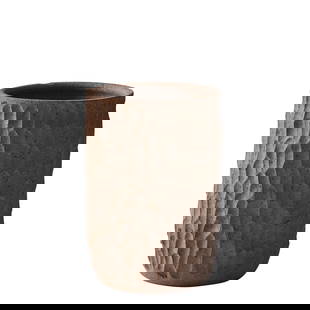 Rare Hand Thrown Robert Maxwell & David Cressey Planter for Earthgender: Quantity: 1 Rare Robert Maxwell & David Cressey Small Planter or Vase for Earthgender. Studio executed in hand thrown and designed textured earthenware. A very clean example from the short-lived and i