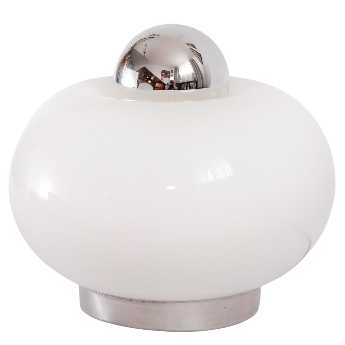 1960s Italian Opaline Glass Table Lamp in the Style of Reggiani (1 of 18)