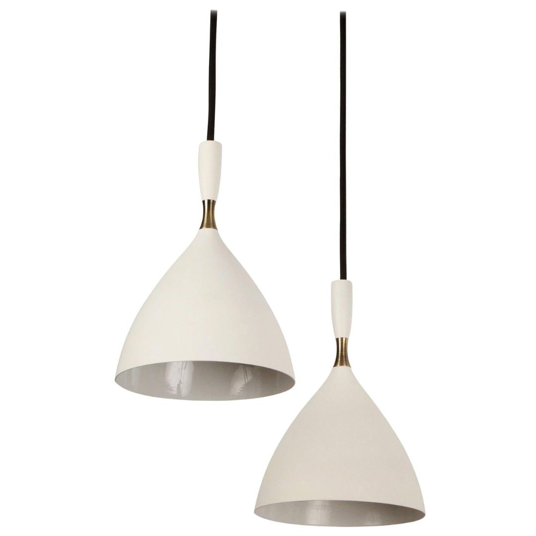 Pair of Birger Dahl Pendants in the Manner of Stilnovo (1 of 4)