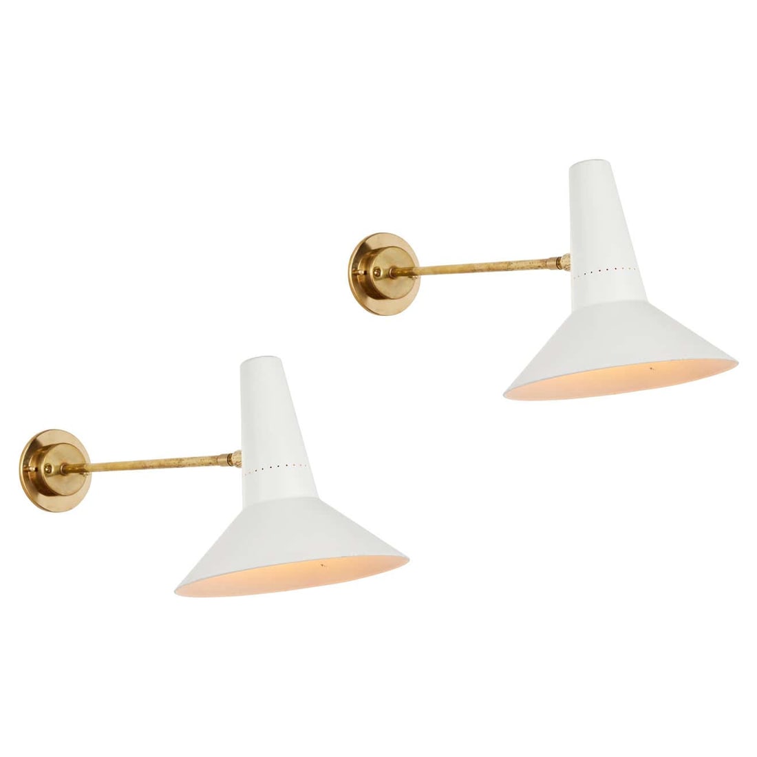 Pair of Large 1950s Giuseppe Ostuni Articulating Arm Sconces for O-Luce (1 of 11)