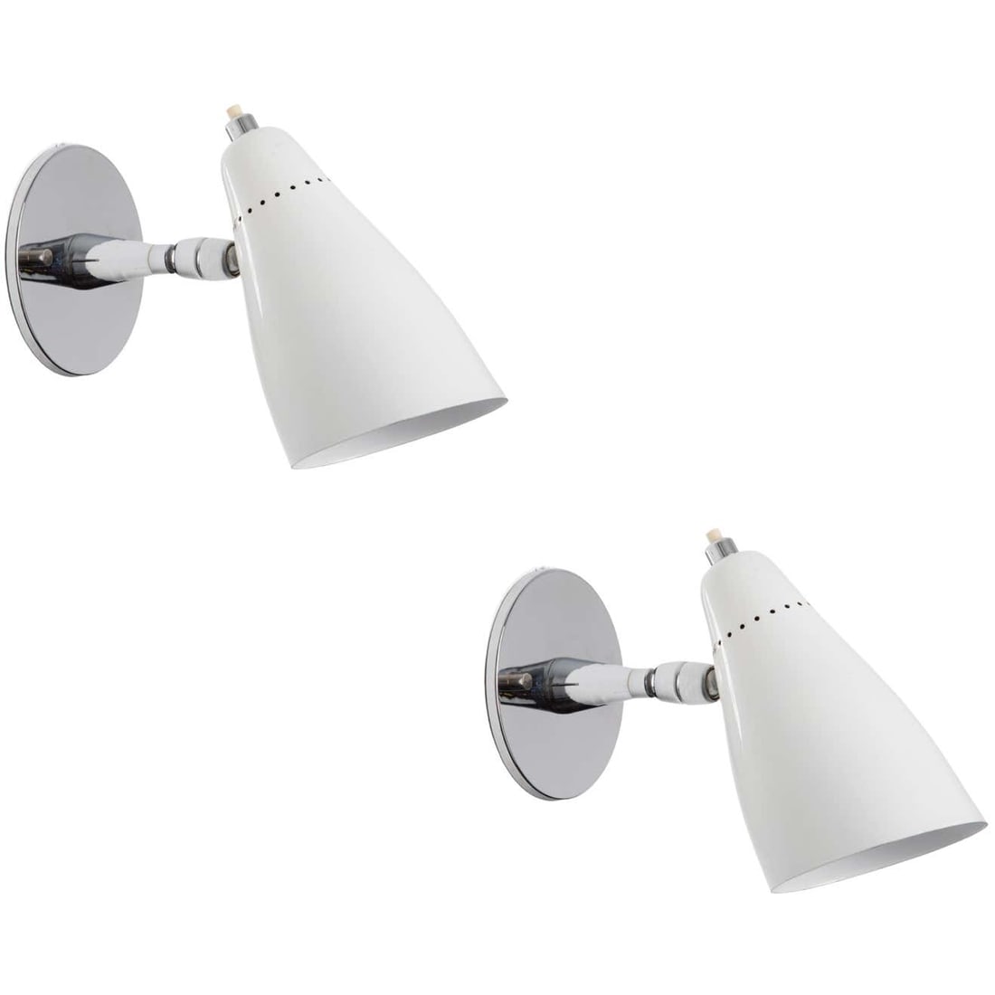 Pair of 1960s Giuseppe Ostuni Model #101 White Articulating Sconces for O-Luce (1 of 9)
