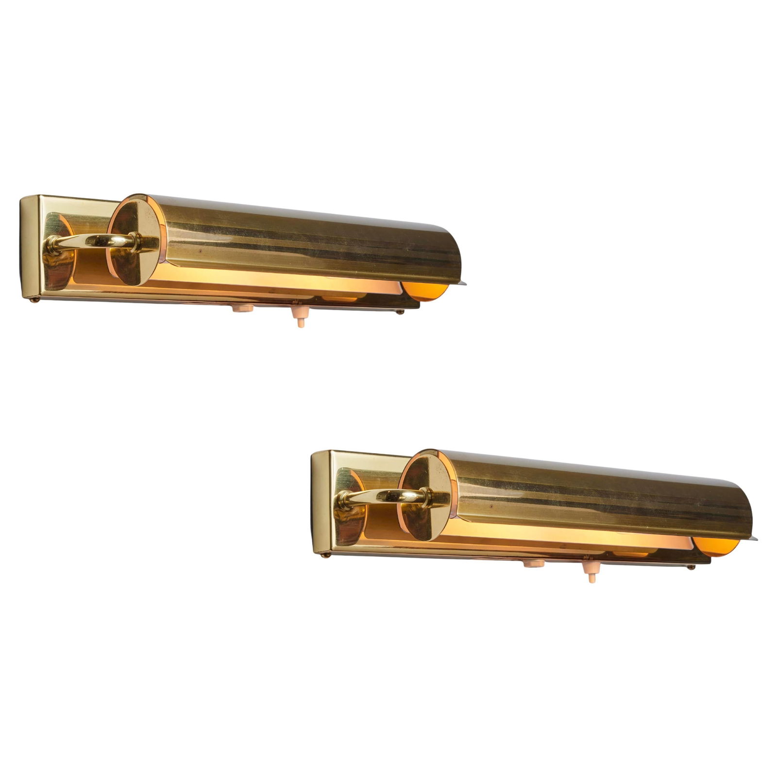 Pair of Large 1960s Brass Rotating Wall Lamps in the Style of Charlotte Perriand (1 of 12)