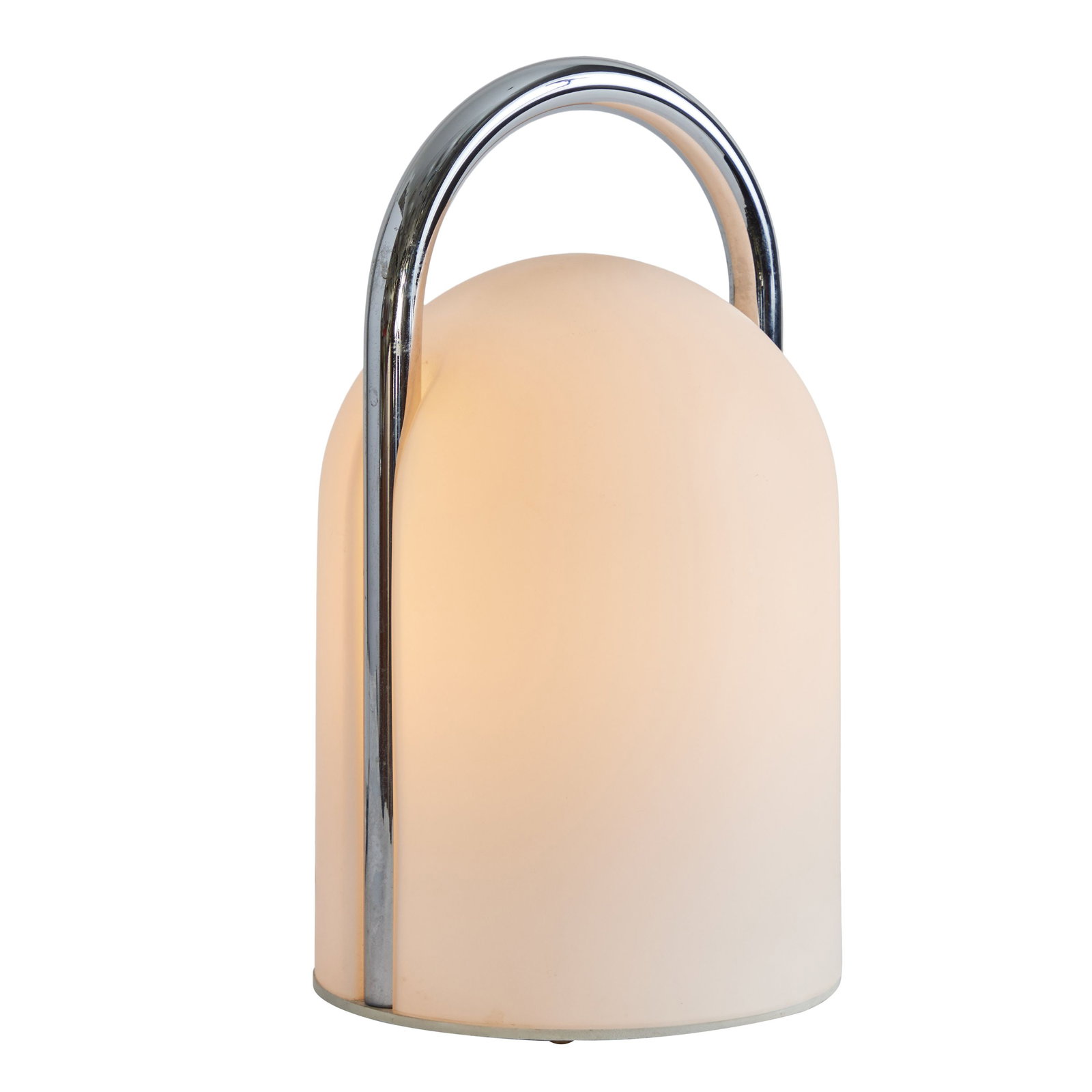 1980s Romolo Lanciani 'Tender' Chrome & Glass Table Lamp for Tronconi (1 of 10)