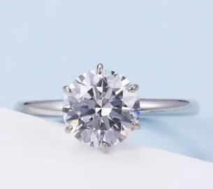 5.00 ct Lab Grown Round Shape Diamond Solitaire Ring 18kt Solid White Gold (1 of 3)