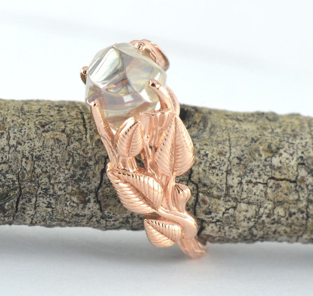 Rough Diamond Twig Engagement Ring. 5.50 Carat  Branch Ring, Anniversary Ring. Vintage design (1 of 11)