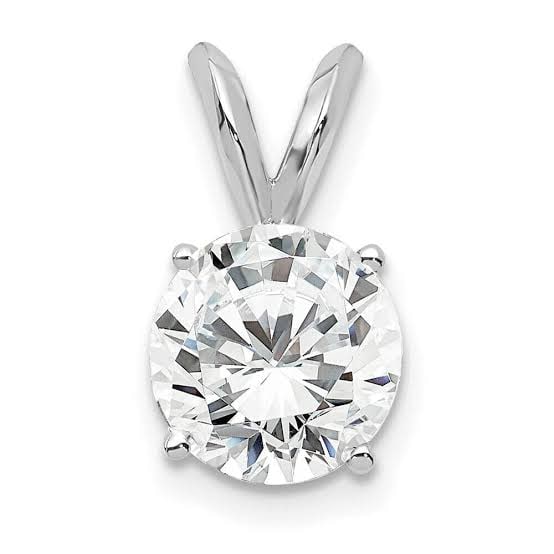 Certified 2.00 Ct. Lab Grown Diamond Pendant  in 14K Solid White Gold (1 of 1)