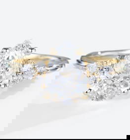 Certified 3 Carat Pear Cut 14kt Solid Yellow Gold Lab Grown Diamond Ring (1 of 1)