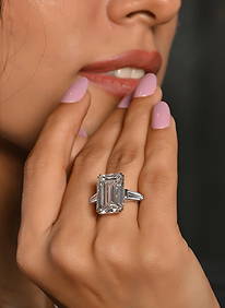 Certified 10.50 Carat Emerald Cut 14kt Solid White Gold D Color VVS1 Lab Grown Engagement Diamond (1 of 2)