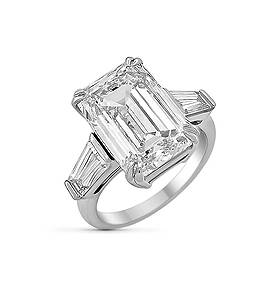 Certified 10.50 Carat Emerald Cut 14kt Solid White Gold D Color VVS1 Lab Grown Engagement Diamond (1 of 3)